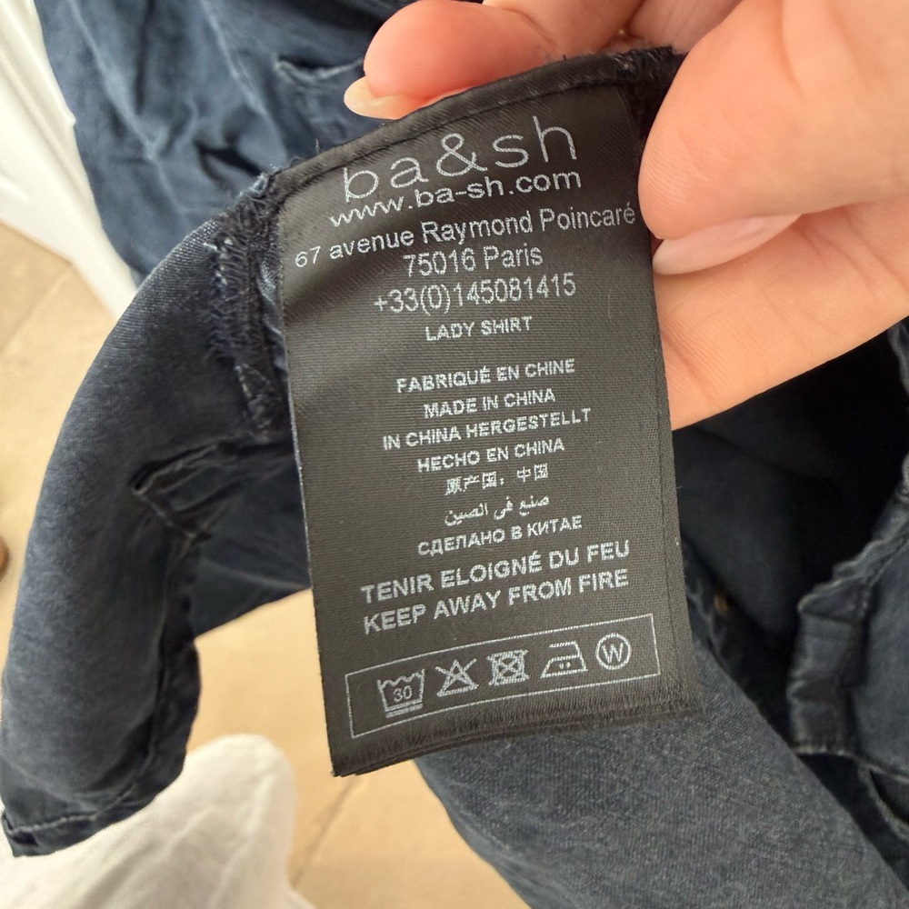 BA&SH Paris Lady Shirt button Down Blouse - Picture 4 of 4